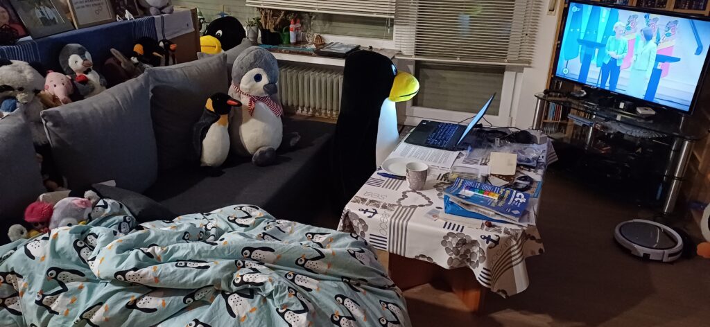  Pinguin WG schaut TV